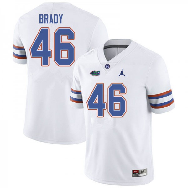 Jordan Brand Men #46 John Brady Florida Gators College Football Jerseys White